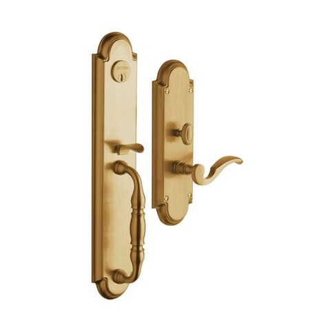 Baldwin Double Cylinder Entry Handlesets Vintage Brass 6544.033.LDBL
